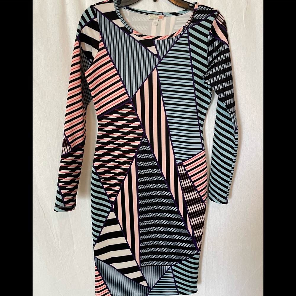 Geometric print club style dress - GB